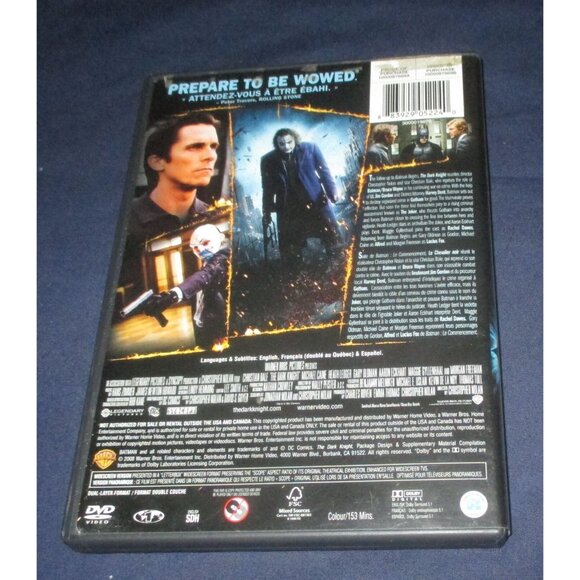 The Dark Knight (DVD, 2008, Canadian) - Picture 3 of 3